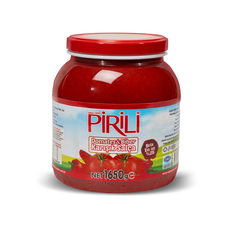 Pirili 1650 Gr Cam Kavanoz Karışık Salça