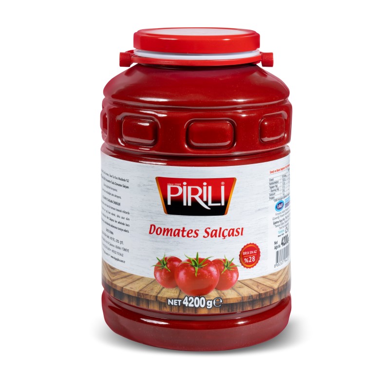 Pirili 4200 gr Pet Kavanoz Domates Salçası