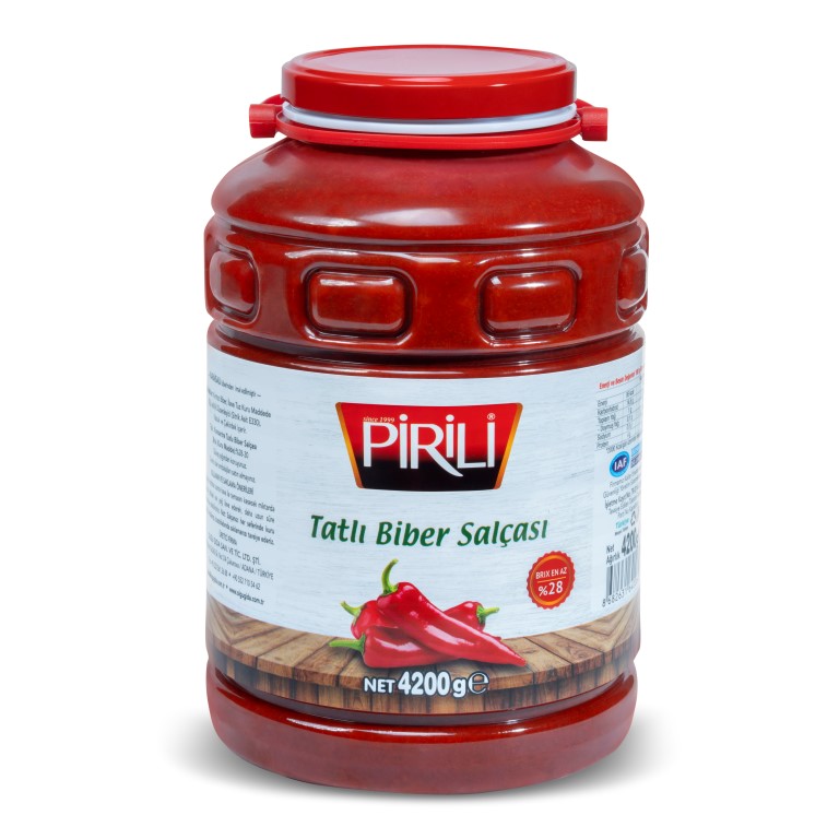 Pirili 4200 gr Pet Kavanoz Tatlı Biber Salçası