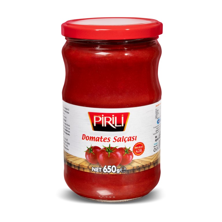 Pirili 650 gr Cam Kavanoz Domates Salçası