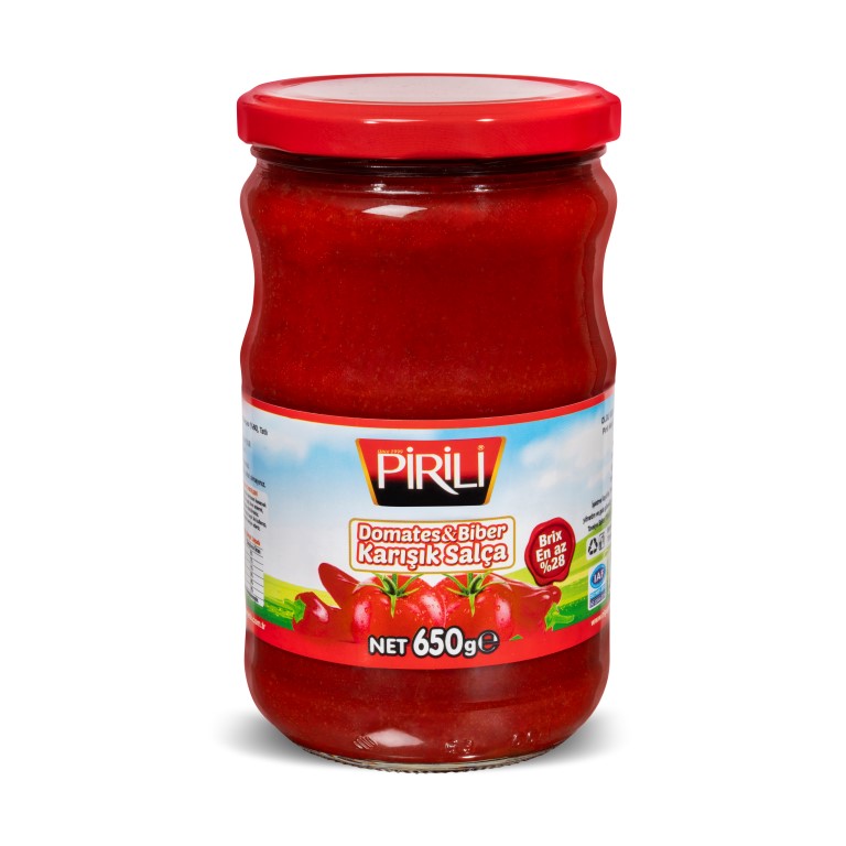 Pirili 650 Gr Cam Kavanoz Karışık Salça