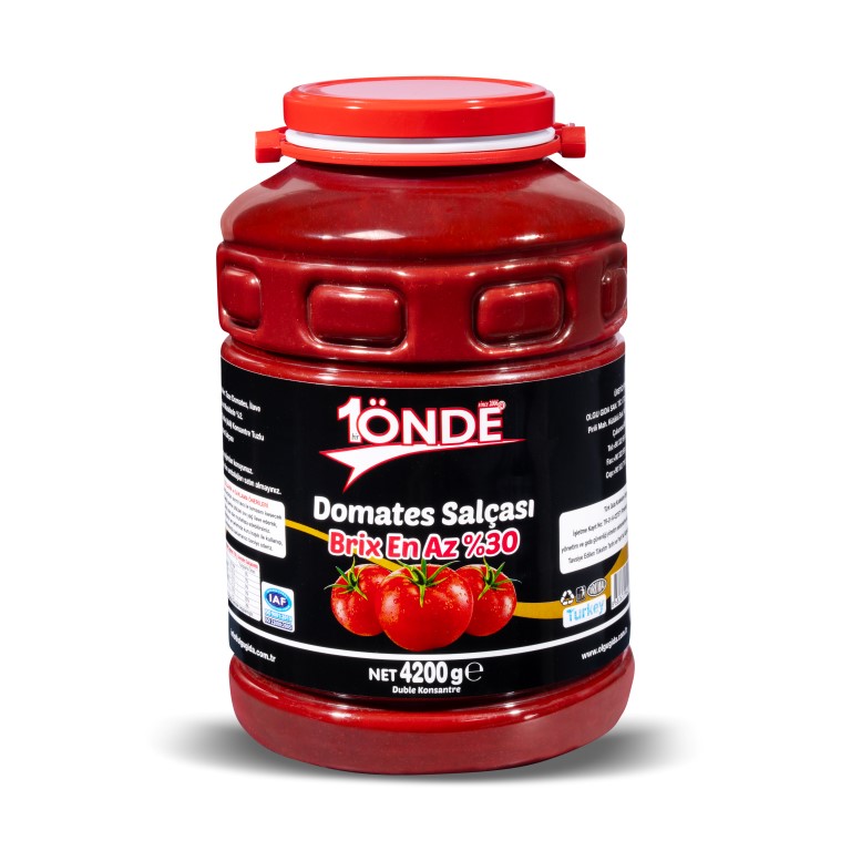 1Önde 4200 gr Pet Kavanoz Domates Salçası