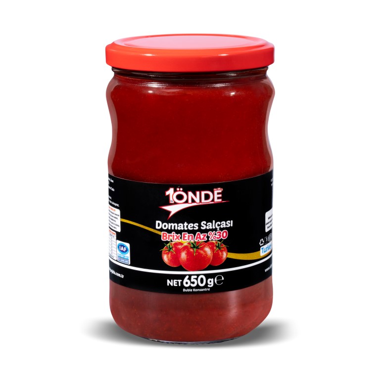 1Önde 650 gr Cam Kavanoz  Domates Salçası